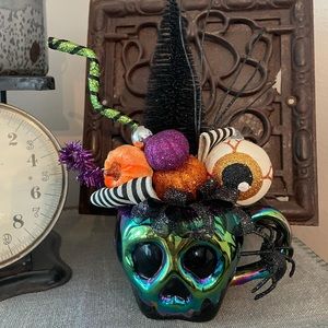 Halloween Handmade Decoration Arrangement made with Vintage trinkets-1 of a kind